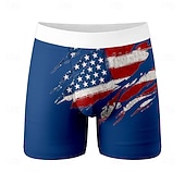 billige Patriotiske 250 Shorts-Herre 4. juli USAs 250-årsjubileum USAs flagg Elastiske boksershortser Badeshorts Boxer badeshorts Patriotisk Avslappet Hjem Strandferie Elastisk midje Fukttransporterende Pustende undertøy Designer