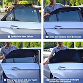 billiga Fordonstjänst-4-delars solskyddsset för bilfönster, UV-skydd, insynsskydd för fram- och bakfönster, lämplig för bilar och SUV:ar, enkel att installera, andningsbart nätmaterial, blockerar skadliga UV-strålar