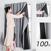 olcso Elsötétítő függöny-2 db 100%-os sötétítő függöny, öntapadós, lyukasztásmentes, hálószobai napellenző, szigetelés, ablakfüggöny, ajtó, erkély, napvédelem