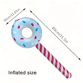 cheap Outdoor Recreation-6pcs Inflatable Lollipops in Random Colors, Inflatable Donut Candy, Birthday Party Decorations, Novelty Toys