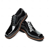abordables Chaussures de Costume Classiques-Chaussures habillées Oxford pour homme, en cuir noir et marron, à lacets, bout rapporté, idéales pour les mariages, le bureau, les réunions, les banquets, les cérémonies du marié, l'église et les soirées élégantes.
