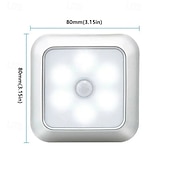 economico Luci notturne con sensore-8 luci notturne intelligenti con sensore di movimento, 6 LED, clip magnetica, nessun cablaggio necessario, lampade a LED in ABS per uso interno – camera da letto, corridoio, scale, ingresso, armadio,