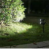 tanie Reflektory zewnętrzne-1 szt. 2 szt. 1 dioda LED 9 diod LED zasilana energią słoneczną, regulowany reflektor w ziemi, wodoodporny, jasność, oświetlenie ścienne, oświetlenie zewnętrzne RGB