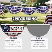 billige 250. jubileum-2 stk. U.S. 250. jubileumsflagg 1,5X3 FT 1776-2026 fanflagg patriotiske stjerner hageplakater hengende dekorasjoner utendørs inngangsdør veranda velkomst bakgrunn med messingøyer