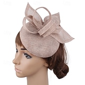 זול Фасцинаторы-Fascinators Fabric Wedding Birthday Vintage Cute Retro With Bows Headpiece Headwear