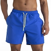 economico Costumi da Bagno per Uomini-Per uomo Shorts Shorts da Spiaggia Pantaloncini casual Coulisse Tasca Elastico in vita Semplice Impermeabile Comodità Corto Casuale All'aperto Vacanza Vacanza Moda Blu azzurro cielo Micro-elastico