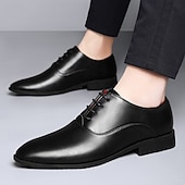 preiswerte Derby Schuhe-Elegante Herrenschuhe aus Kunstleder mit Schnürung, perfekt für formelle Anlässe, Business und Büro.
