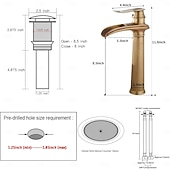 Недорогие Смесители для раковины в ванной-Ванная раковина кран - Классический Старая латунь Внешнее крепление Одной ручкой одно отверстиеBath Taps
