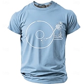  Bărbați Muzică Tricou Manșon scurt Tricou Tipărire 3D Stil Nautic Cămașă Modă Zilnic Zilnic Stradă Negru Gri Vară Primăvară Îmbrăcăminte S M L XL XXL XXXL