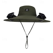 cheap Camping Lights &amp; Lanterns-2026 New Solar-Powered Outdoor Sun Hat with Dual Fans, Digital Battery Display, Wide Brim, Lightweight Breathable Cap for Hiking, Fishing, Camping, Travel, Beach, Summer