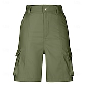cheap Bermuda Shorts-Women's Bermuda shorts Cargo Shorts Shorts Summer Shorts Vacation Fashion Casual Daily Short Mid Waist Solid Color Plain Patchwork Zipper Pocket Comfort Quick Dry Soft Micro-elastic Streetwear Beach