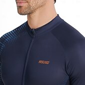 Χαμηλού Κόστους Ανδρικές φανέλες-Ανδρικά Πουλόβερ Γεωμετρικό Κοντομάνικο Ποδήλατο Αθλητική μπλούζα με 3 πίσω τσέπες Ύγρανση Αθλητισμός Θαλασσί Λευκό Ρουμπίνι Ρούχα