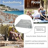cheap Outdoor Recreation-Extra-Large Waterproof Camping Mat, 240cm/94.48in * 240cm/94.48in Portable Foldable Outdoor Picnic, Tent, Beach &amp; Park Mat - Moisture-Proof, Camping, Picnic, &amp; Outdoor Adventure Essential