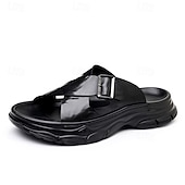 levne Pohodlné sandály-Pánské mokasíny z umělé kůže – pohodlné letní sandály s otevřenou špičkou a nastavitelným páskem, lehké a prodyšné, ideální pro každodenní nošení, cestování a volný čas v přírodě