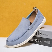 Χαμηλού Κόστους Casual loafers-Ανδρικά σουέτ μοκασίνια – άνετα καλοκαιρινά casual παπούτσια με μαλακή εσωτερική σόλα, αναπνεύσιμο άνω μέρος, ιδανικά για διακοπές στην παραλία, καθημερινή αναψυχή και ταξίδια