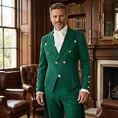  Renaissance Steampunk Coat Jacket Tailcoat Long Sleeves Prince Elf Nobleman Fancy Dress Men's Royal Steampunk Event / Party Masquerade Adults' Coat