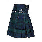  Retro Vintage Punk & Gothic Medieval Skirt Scottish Utility Kilts Fancy Dress Men's Celtic Masquerade Casual Daily Adults' Skirts