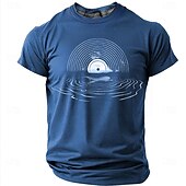 abordables Camisetas Gráficas de Música e Instrumentos-Hombre Música Argot divertido Camiseta Manga Corta Camiseta Impresión 3D Cuello Barco Camisa Moda Diario Diario Calle Negro Rojo Verano Primavera Ropa S M L XL XXL XXXL