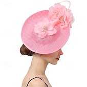 abordables Fascinadores-Fascinators Tejido Boda Cumpleaños Elegante Retro Con Flor Tul Celada Sombreros