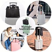 baratos armazenamento de bagagem e viagem-Conjunto de 4 cintas de bagagem ajustáveis e resistentes com trava de segurança para malas, bolsas de viagem e mochilas. Cintas de viagem confiáveis para homens e mulheres, que previnem a perda de