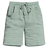 preiswerte Bermudashorts-Damen Bermudashorts Shorts Sommershorts Strandshorts Urlaub Mode Alltagstauglich Knielang Hohe Taille Einfarbig Einfach Kordelzug Tasche Elastischer Bund Komfort Weich Atmungsaktiv Mikroelastisch