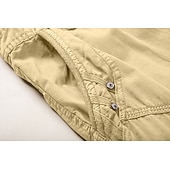voordelige Klassiek-Voor heren Cargoshorts Korte broek Wandelshorts Zak Effen Comfort Draagbaar Kuitlengte Werk Casual Dagelijks Modieus Streetwear Leger groen Zwart
