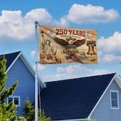 preiswerte 250. Jubiläum-US-Flagge im Vintage-Design zum 250. Jahrestag der amerikanischen Unabhängigkeit mit Adler, Freiheitsglocke und nationalen Symbolen zur Feier des amerikanischen Erbes von 1776 bis 2026