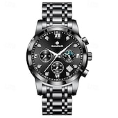 cheap Quartz Watches-LIGE Men Quartz Watch Minimalist Luminous Stainless Steel Watch