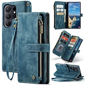 abordables 2026 Samsung Galaxy S26 Serie-teléfono Funda Para Samsung galaxia S26 S26 Ultra Plus Tarjetas billetera con Soporte con correa de muñeca Ranura para tarjetas Retro TPU Cuero de PU