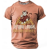  Voor heren Grappig jargon T-shirt Korte mouw T-shirt 3D-afdrukken Strakke ronde hals Overhemd Modieus Dagelijks Dagelijks Straat Rood Zomer Lente Kleding S M L XL XXL XXXL
