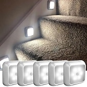 economico Luci notturne con sensore-8 luci notturne intelligenti con sensore di movimento, 6 LED, clip magnetica, nessun cablaggio necessario, lampade a LED in ABS per uso interno – camera da letto, corridoio, scale, ingresso, armadio,