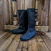 cheap Footwear-Retro Vintage Medieval Renaissance Boots Warrior Knight Ritter Ranger Buckle Fancy Dress Men's Halloween Carnival Event / Party Masquerade LARP Adults' Shoes