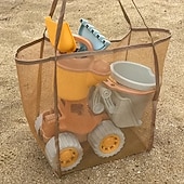 ieftine depozit de bagaje și călătorie-2 genți de plajă mari din plasă, geantă de plajă din poliester de mare capacitate cu mânere rezistente, geantă de călătorie ușoară pentru plajă, vacanță, piscină, camping