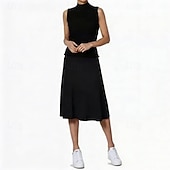 cheap Women's Skirts &amp; Skorts-Women's Solid Colored Casual Skirt Tennis Skirts Sport Skirt High Waist Quick Dry Breathable Tennis Golf Pickleball Skirt Dark Grey Black Wine Tennis Clothing