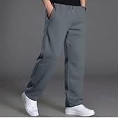 olcso Egyenes láb-Férfi Melegítőnadrágok Nadrág Alkalmi nadrág Egyenes szárú melegítőnadrág Zseb Zsinór Rugalmas derék Sima Mokaszinok Szabadtéri sport Hétköznapi Napi Divat Utcai sikk Fekete Sötétkék Mikroelasztikus