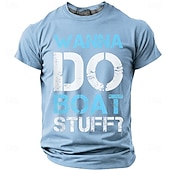 voordelige Grappige T-shirts voor mannen-Heren T-shirt met retro nautische, boot- en watersportprint, distressed graphic, regular fit, geschikt voor het leven aan het meer of op het strand. Designer kleding in de maten S, M, L, XL, XXL en