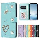 economico 2026 Samsung Galaxy S26 Serie-telefono Custodia Per Samsung Galaxy S26 S26 Plus S26 Ultra per Donna Ragazza con Supporto Slot per Carte Fiore Floreale TPU Pelle PU