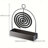 cheap Sculptures-2PCS Metal Mosquito Coil Holders, Hanging Incense Burner Stand for Mosquito Repellent Coils, Decorative Coil Holder for Living Room, Bedroom, Patio, Balcony, Outdoor Camping