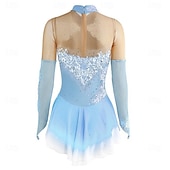 halpa Taitoluistelupuvut-Taitoluistelupuku Naisten Tyttöjen Luistimet Hameet Sininen Elastinen Kouluts Kilpailu Luisteluasu Pidä lämpimänä Kristalli / Strassi Pitkähihainen Luistelu Taitoluistelu