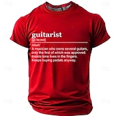  Per uomo Musica Divertente Chitarra Maglietta Manica Corta maglietta Stampa 3D Girocollo Camicia Moda Quotidiano Quotidiano Streetwear Blu Nero Rosso Estate Primavera Abbigliamento S M L XL XXL XXXL
