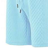 cheap Casual Shorts-Men's Shorts Casual Shorts Jacquard Pocket Plain Textured Comfort Breathable Above Knee Casual Outdoor Beach Vacation Fashion Navy Blue Light Grey Micro-elastic