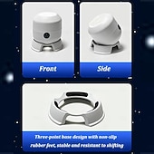 baratos luzes do projetor de galáxia estrela-Projetor de luz LED dinâmico e giratório, com rotação de 360°, recarregável via USB, com padrões dinâmicos de flocos de neve, oceanos e Natal para quarto, banheiro e corredor.