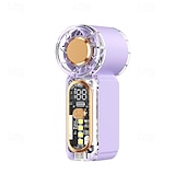 abordables Ventilateurs-Ventilateur portable de poche, mini ventilateur haute vitesse 22 000 tr/min avec 100 vitesses, autonomie de 24 h, écran LED, ventilateur turbo personnel idéal pour les voyages et les activités de