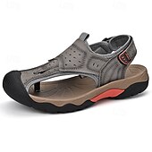 baratos sandálias de exterior-Sandálias masculinas marrons estilo pescador, com bico fechado, ideais para caminhadas ao ar livre, respiráveis e confortáveis, perfeitas para viagens, trilhas, férias de verão, momentos de lazer ao ar livre e uso casual no dia a dia.