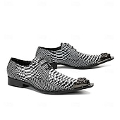 economico Scarpe Eleganti Elementari-Per uomo Moda Matrimonio Pelle Pelle Pieno Fiore Italiana Confortevole Antiscivolo Allacciatura Nero Primavera Autunno Tutte le stagioni