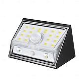 abordables Appliques d'extérieur-Applique murale solaire intelligente d'extérieur avec détecteur de mouvement, étanche IP65, 22 LED, 4 modes d'éclairage, lampe décorative pour jardin, cour, clôture, mur, villa, porche