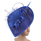 cheap Fascinators-Fascinators Polyester Wedding Birthday Vintage Cute Retro With Feather Headpiece Headwear