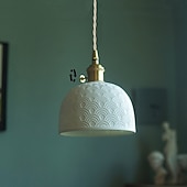 halpa Rumpu- ja kartiosuunnittelu-moderni messinkinen kupumainen kattokruunu moderni valkoinen keraaminen riippuvalaisin pohjoismaisen kultainen keittiösaarekkeen riippuvalaisin ruskea säädettävä ripustusjohto ravintolan yöpöydälle, baaritiskille, kahvilaan, makuuhuoneeseen