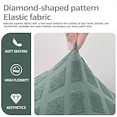 levne Potah na jídelní židli-Strečový žakárový diamantový potah na sedák s elastickým potahem, dvojité elastické pásky, prachotěsný chránič sedáku do jídelny, kuchyně, hotelu