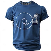  Bărbați Muzică Tricou Manșon scurt Tricou Tipărire 3D Stil Nautic Cămașă Modă Zilnic Zilnic Stradă Negru Gri Vară Primăvară Îmbrăcăminte S M L XL XXL XXXL